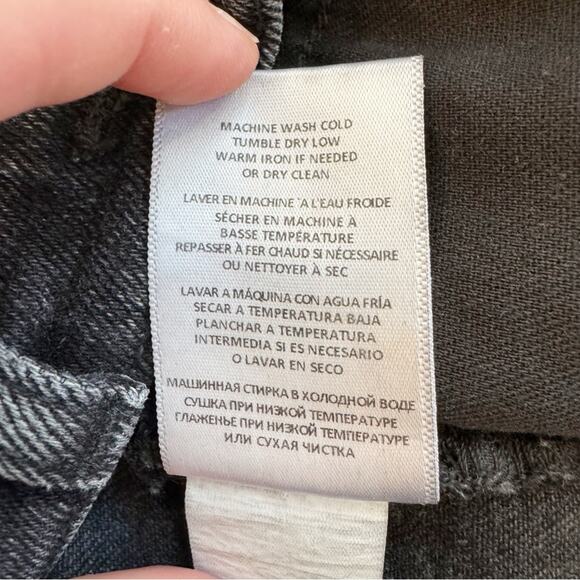 Re/done 70s Straight Jeans Washed Noir with Hole Size 29 - Picture 6 of 13